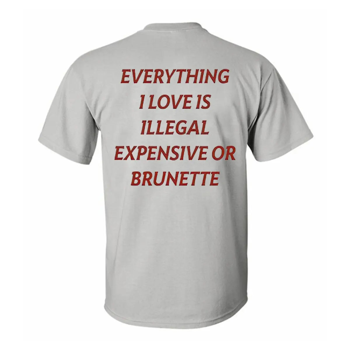 Everything I Love Is Illegal Expensive Or Brunette Printed Men's T-shirt