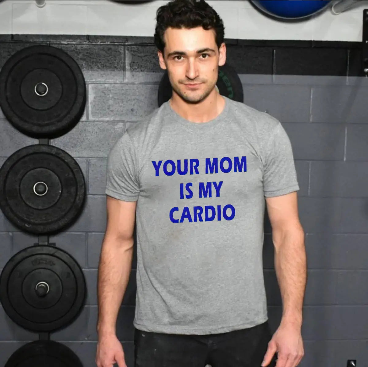 Your Mom Is My Cardio Printed Men's T-shirt