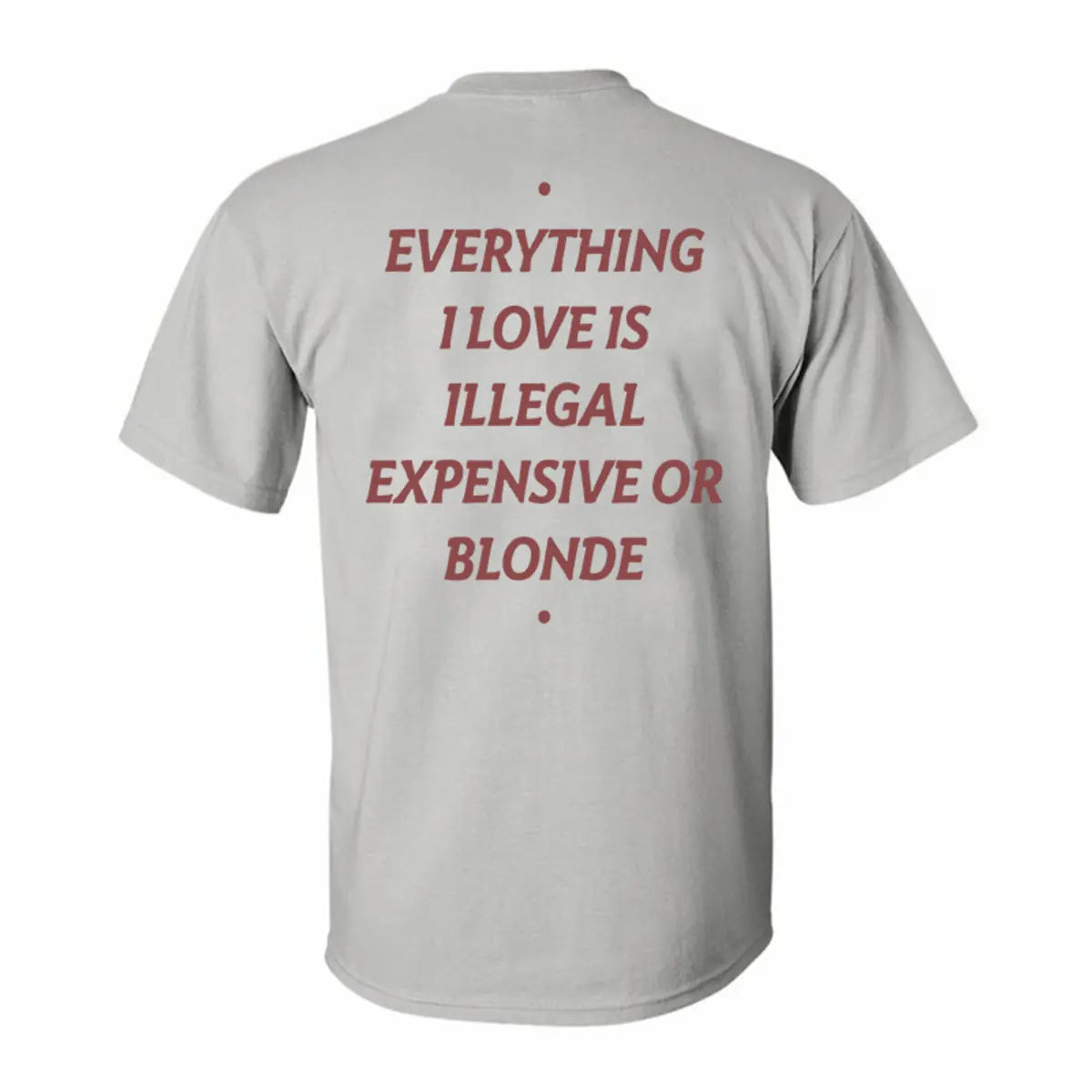 Everything I Love Is Illegal Expensive Or Blonde Printed Men's T-shirt