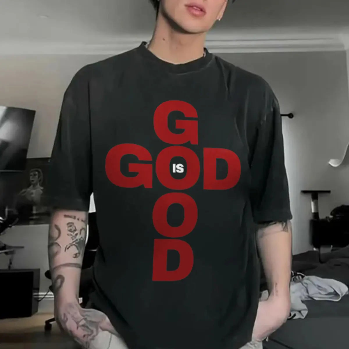 God Is Good Printed Men's T-shirt