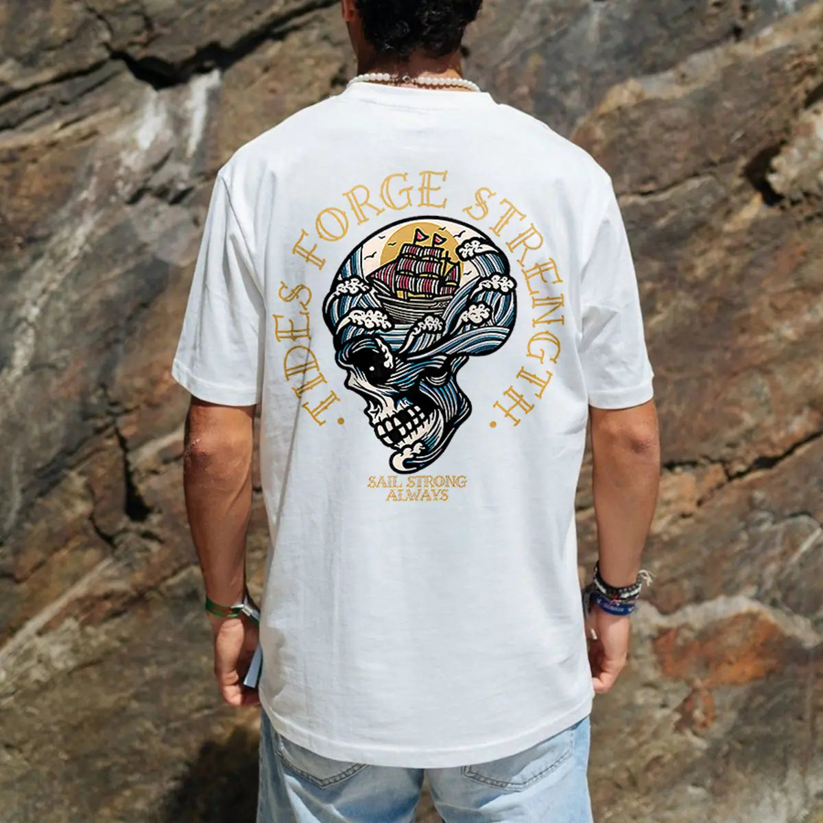 Tides Forge Strength Printed Men's T-shirt