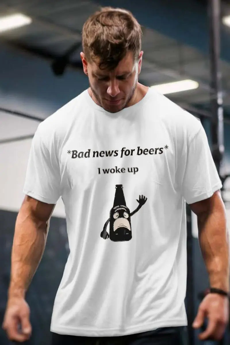 Bad News For Beers Printed Men's T-shirt