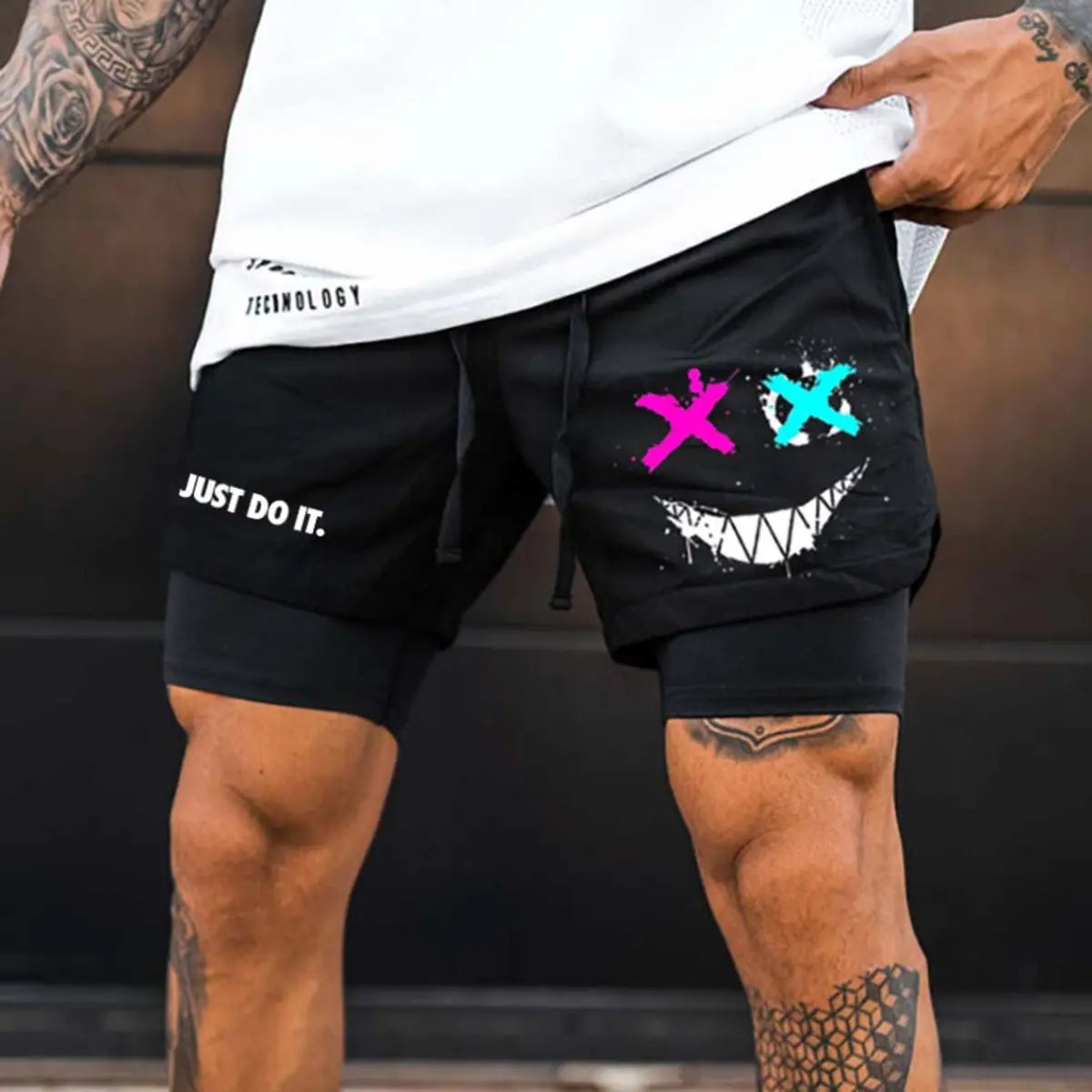 Just Do It Print All-In-One Fitnessshorts für Herren 