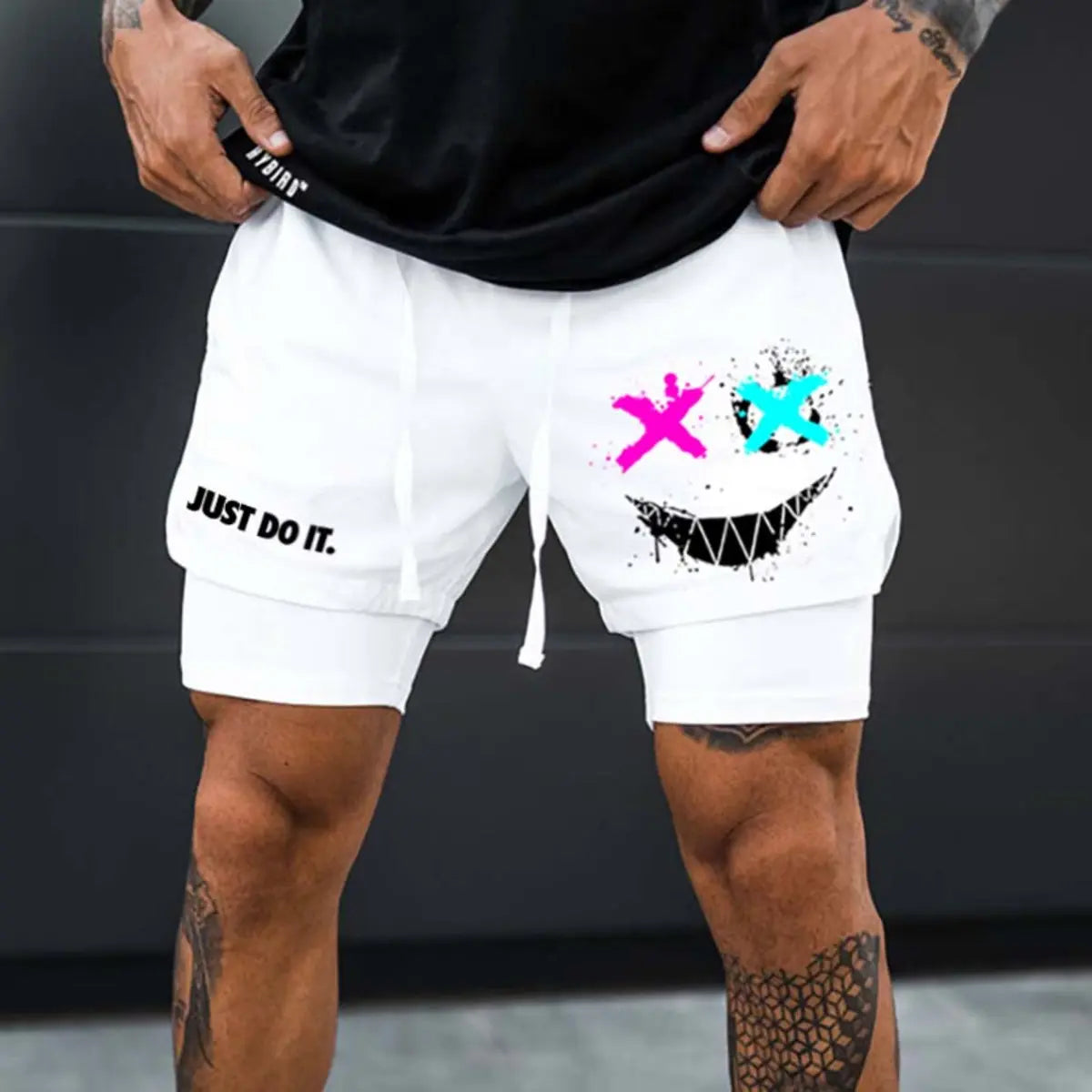Just Do It Print All-In-One Fitnessshorts für Herren 