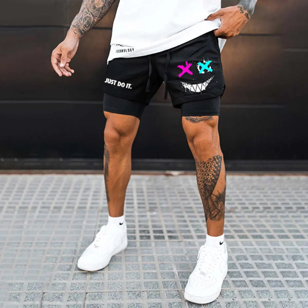 Just Do It Print All-In-One Fitnessshorts für Herren 