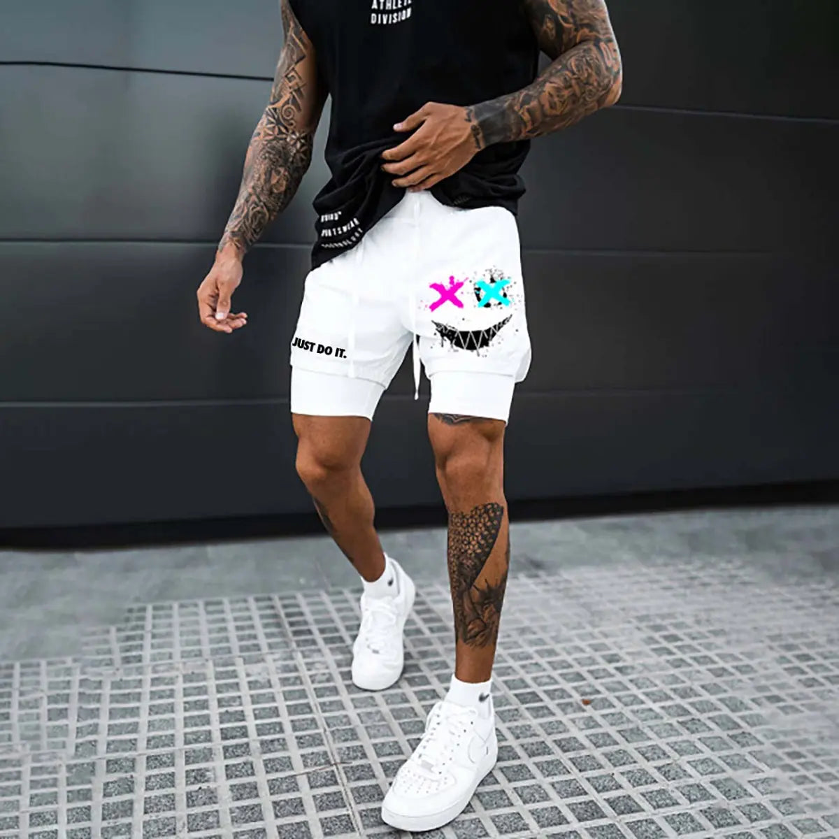 Just Do It Print All-In-One Fitnessshorts für Herren 