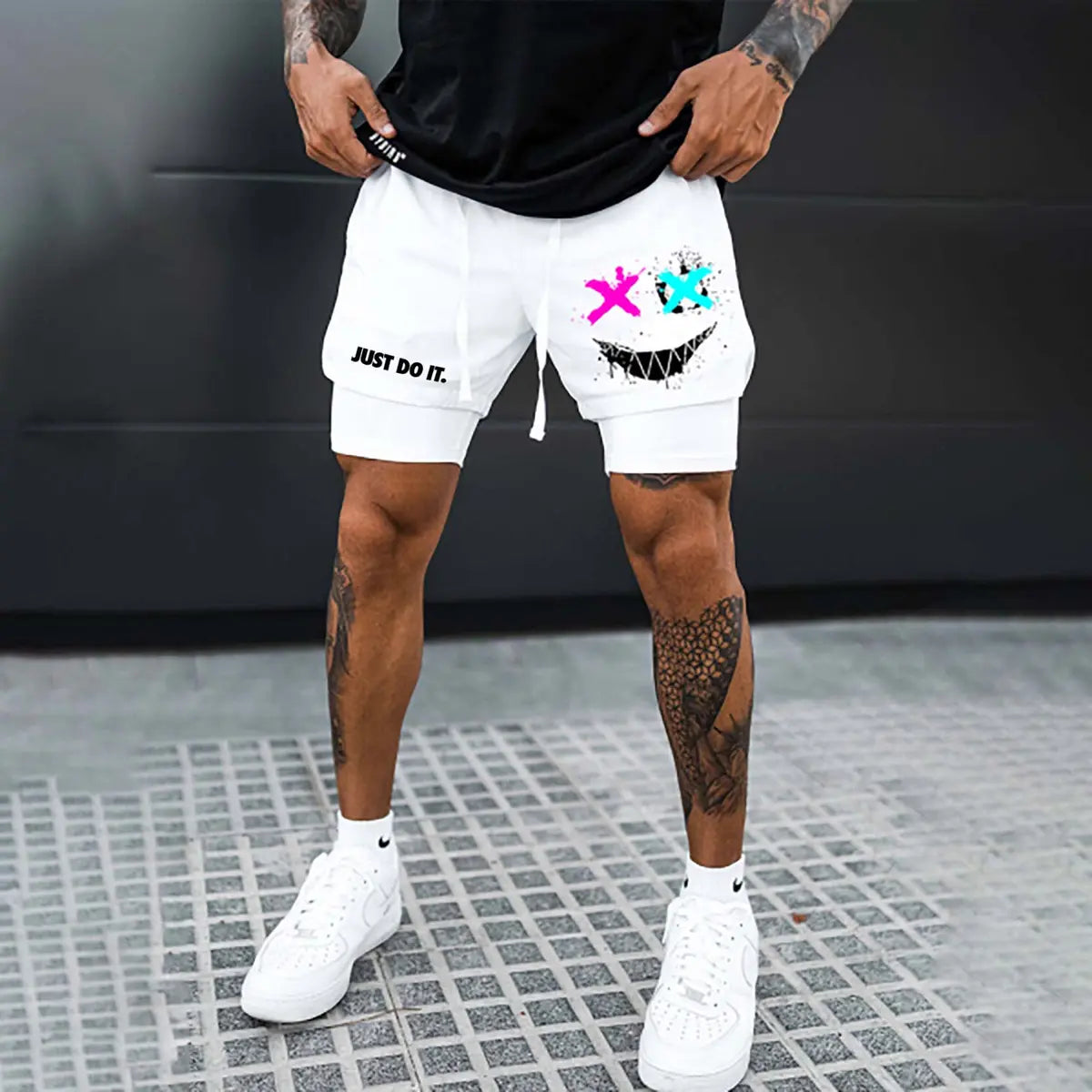 Just Do It Print All-In-One Fitnessshorts für Herren 