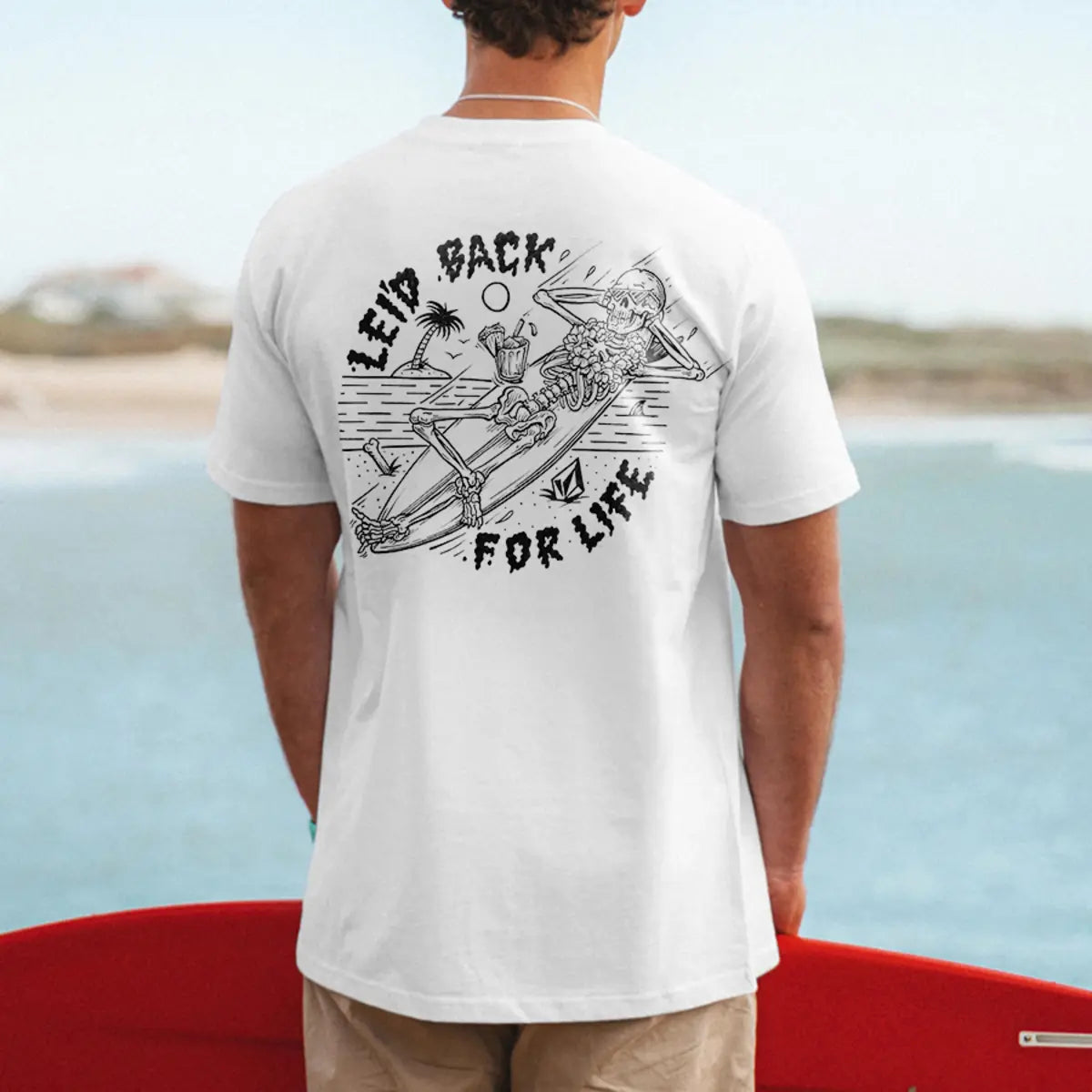 Lei'd Back For Life Printed Men's T-shirt