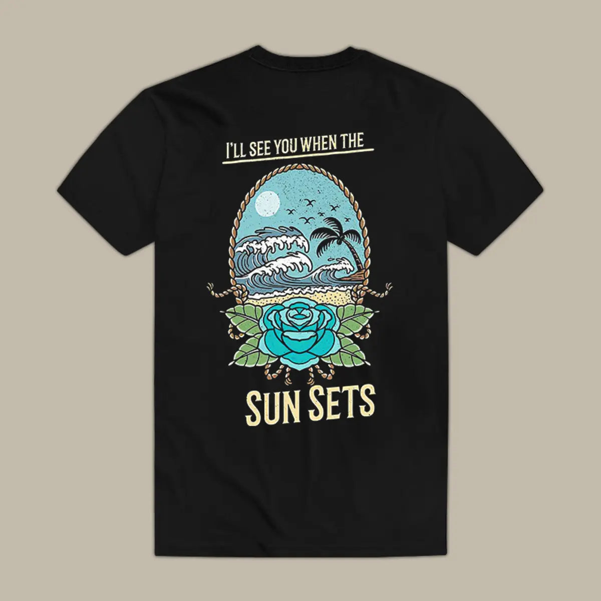 I'll See You When The Sun Sets Printed Men's T-shirt