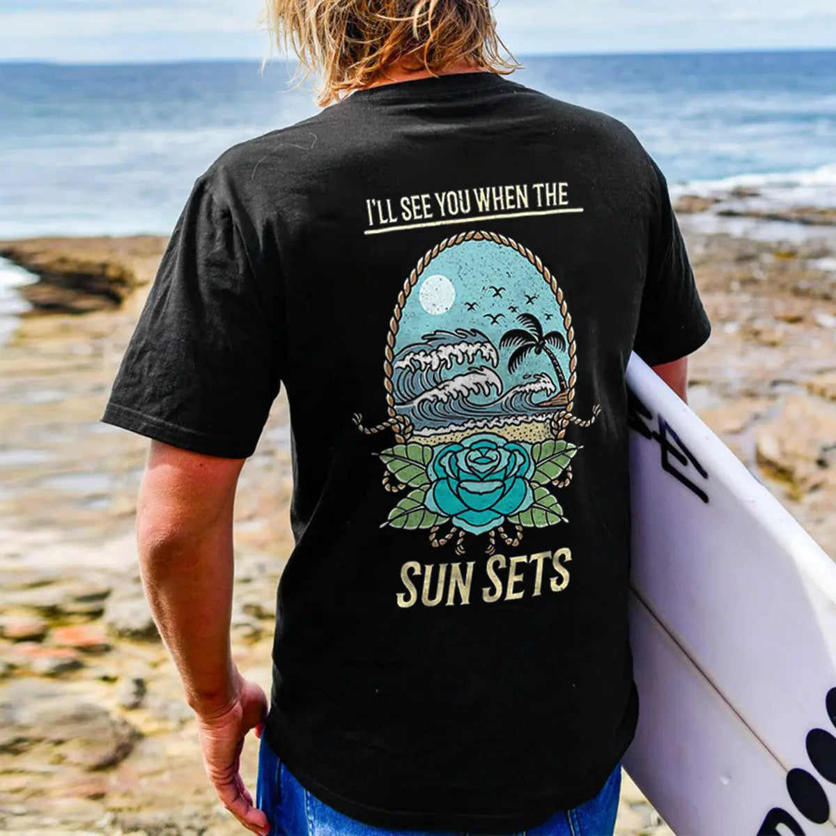 I'll See You When The Sun Sets Printed Men's T-shirt
