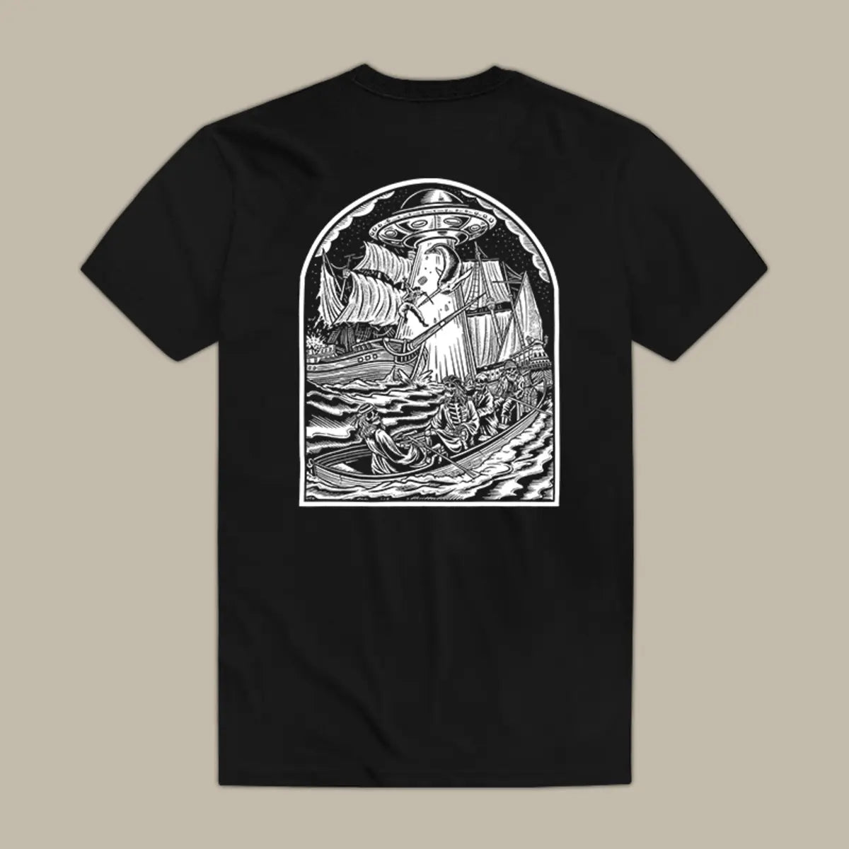 Abstract Retro Skull Printed Men's T-shirt