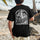 Abstract Retro Skull Printed Men's T-shirt