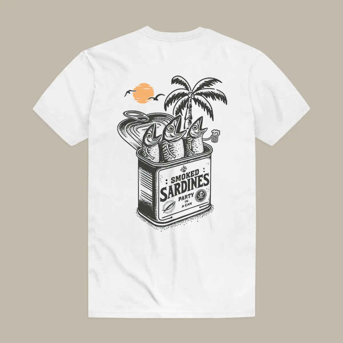 Smoked Sardines Party In A Can Printed Men's T-shirt