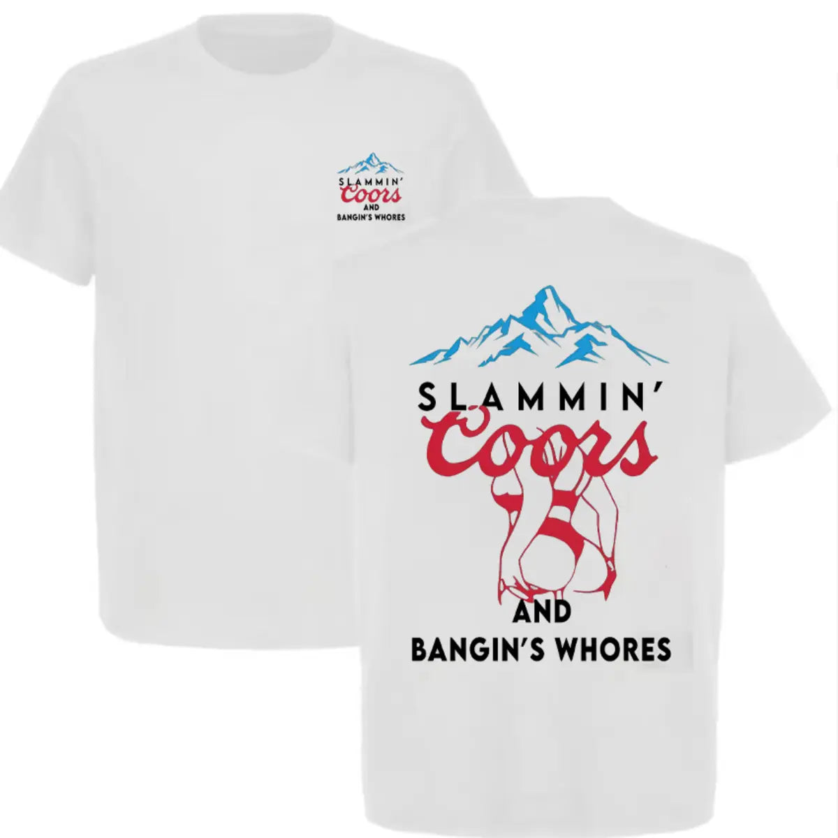 Slammin' And Bangin's Whores Printed Unisex Oversized T-shirt Image - 2