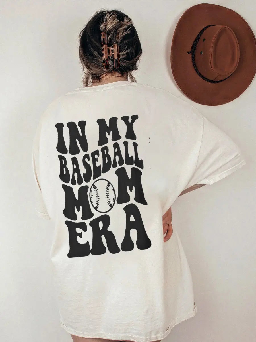 Baseball Mom Era Printed Oversized Unisex T-shirts