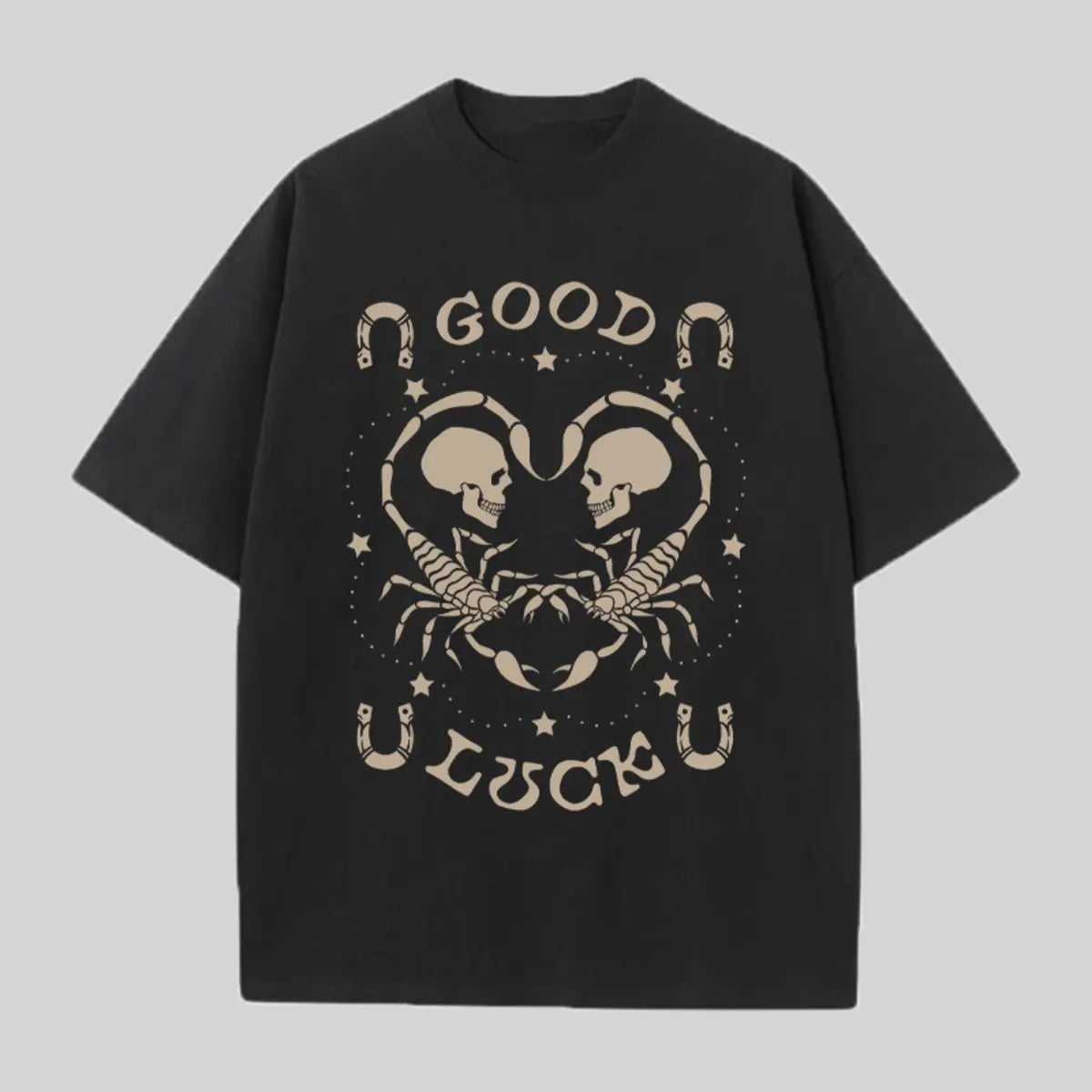 Good Luck Printed Oversized Unisex T-shirts