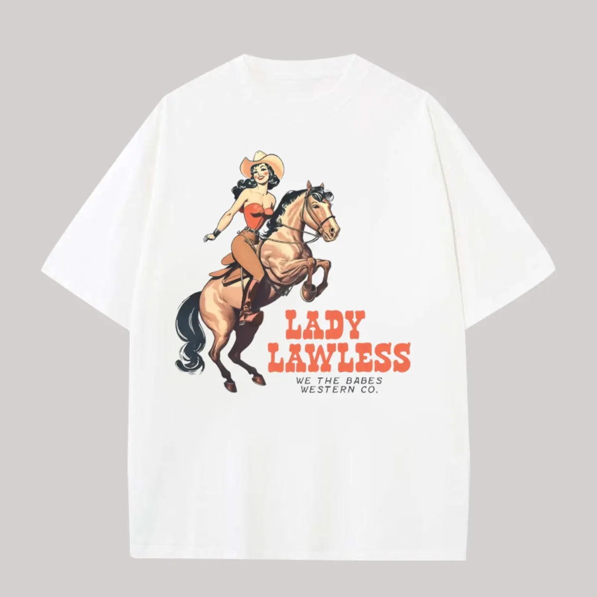 Lady Lawless Printed Oversized Unisex T-shirts