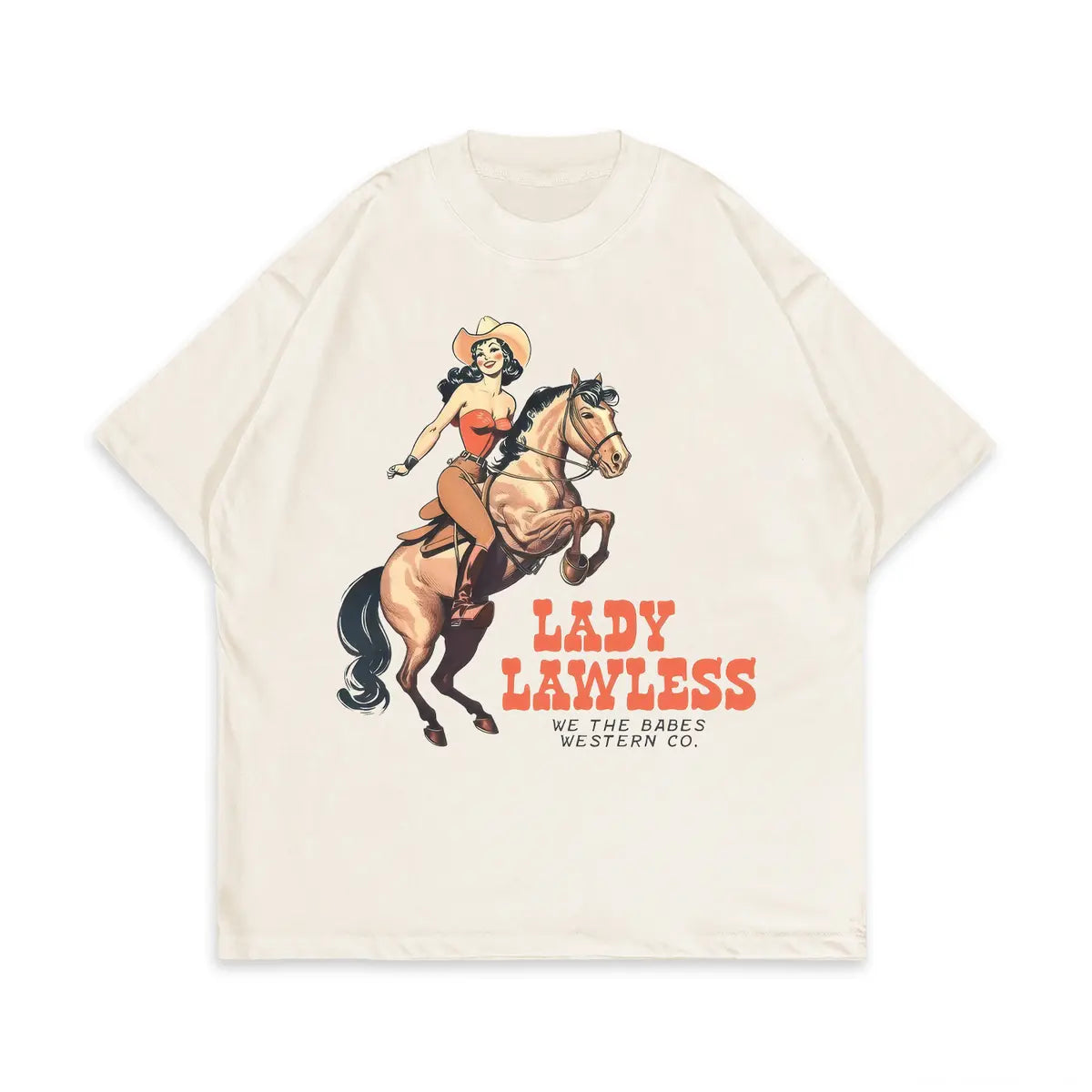 Lady Lawless Printed Oversized Unisex T-shirts