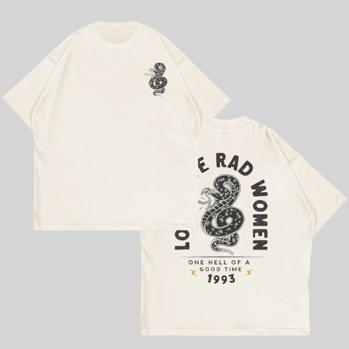 Long Live Rad Women Printed Oversized Unisex T-shirts