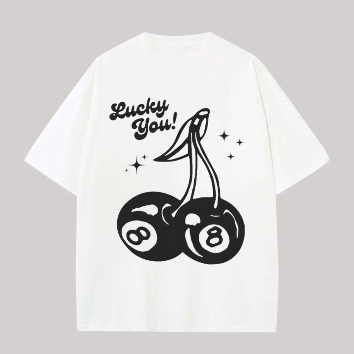 Lucky You Printed Oversized Unisex T-shirts