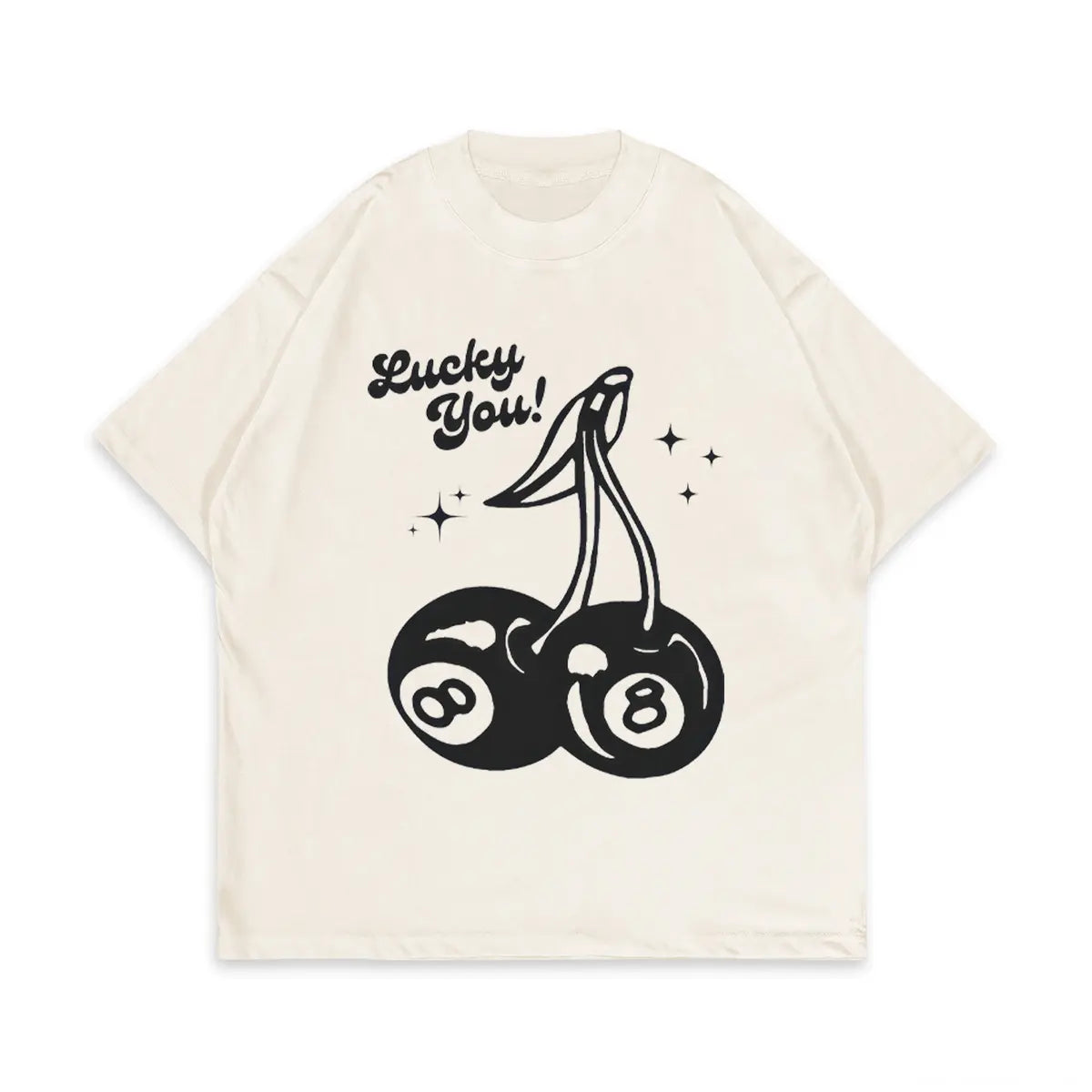 Lucky You Printed Oversized Unisex T-shirts