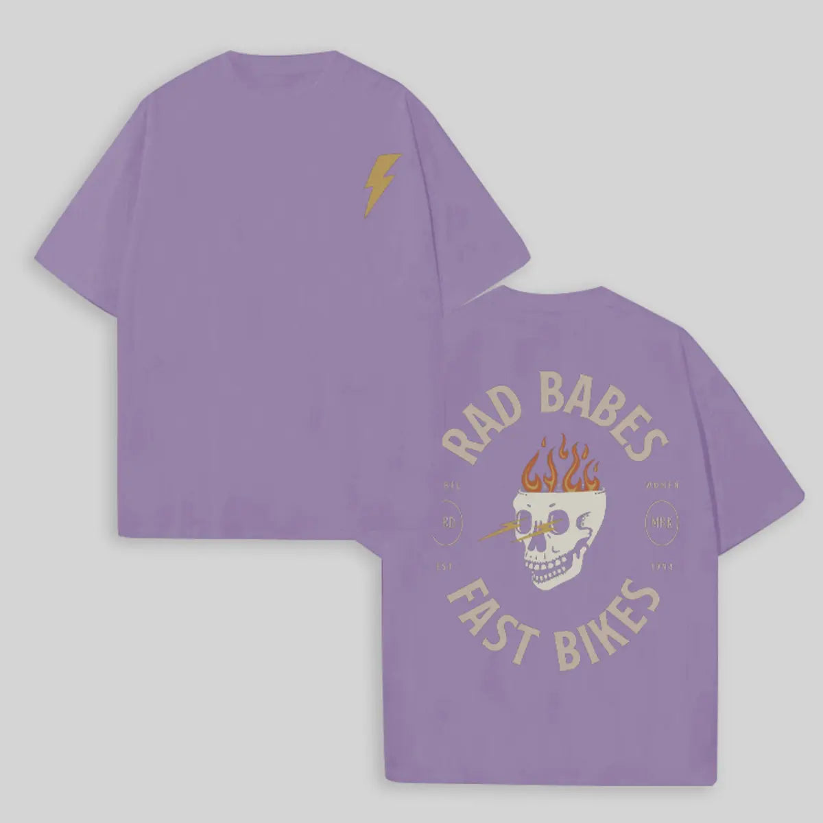 Rad Babes Fast Bikes Printed Oversized Unisex T-shirts