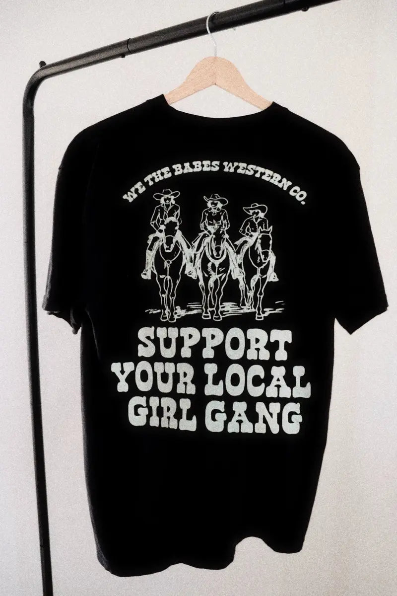 Support Your Local Girl Gang Printed Oversized Unisex T-shirts