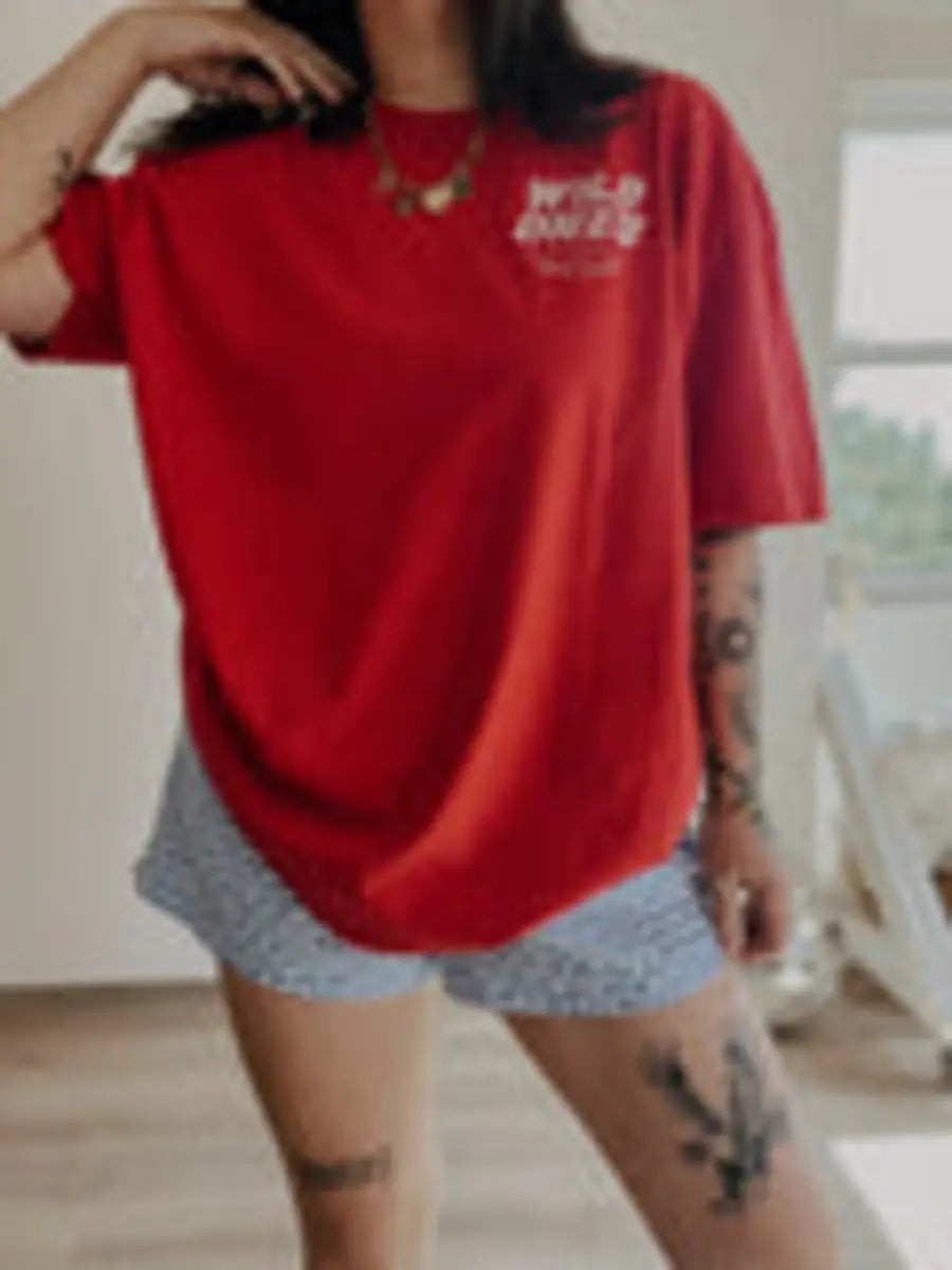 Wild Ones Moto Club Printed Oversized Unisex T-shirts