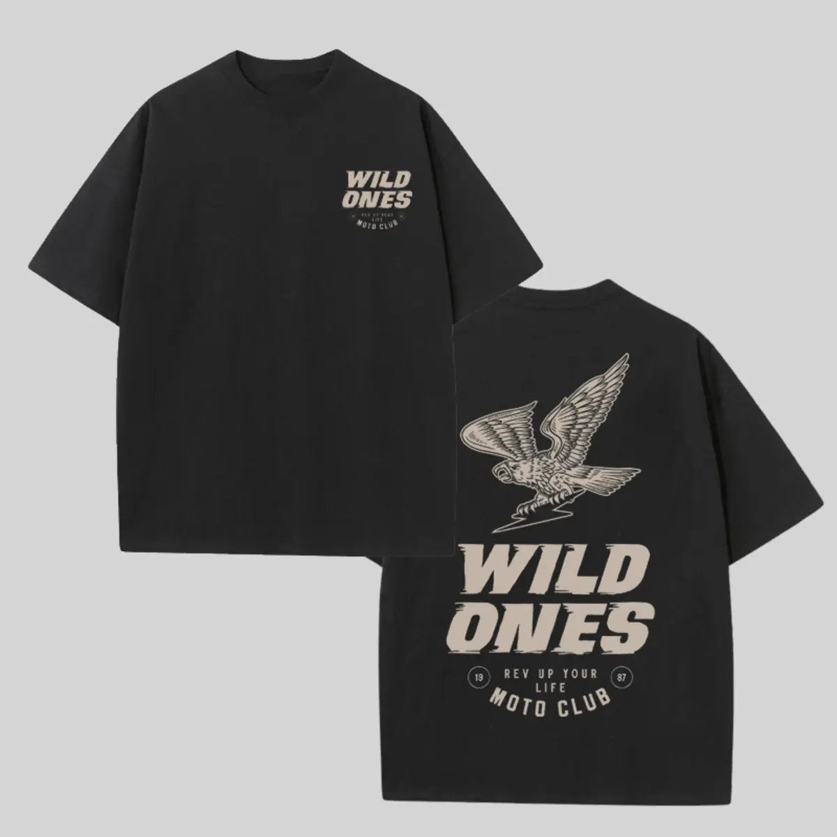 Wild Ones Moto Club Printed Oversized Unisex T-shirts