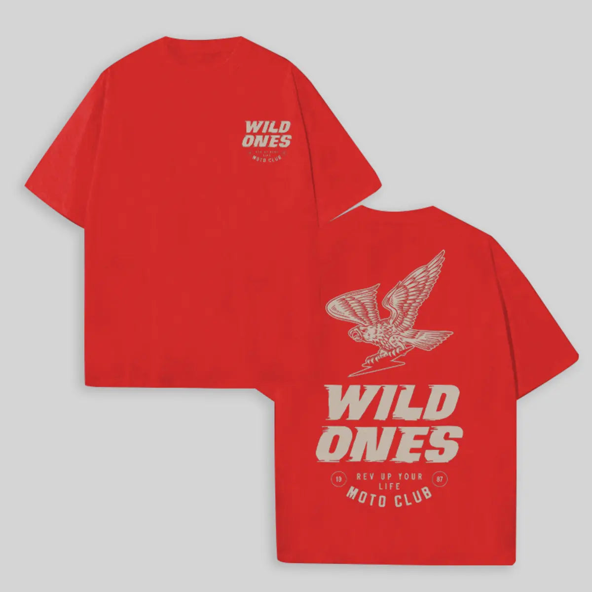 Wild Ones Moto Club Printed Oversized Unisex T-shirts