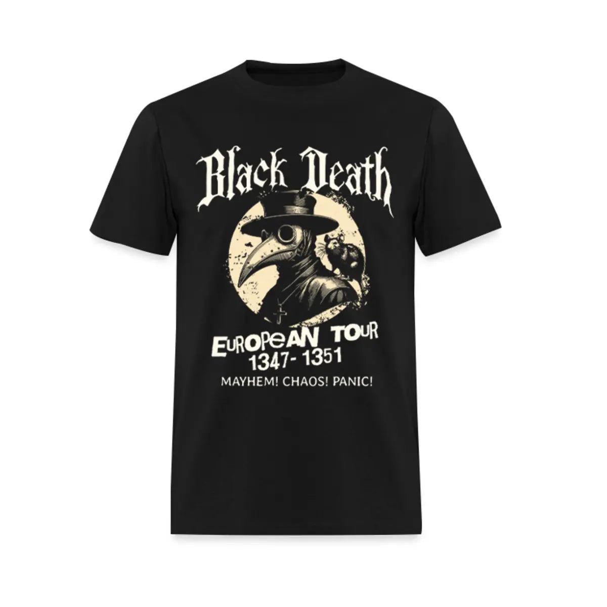 Black Death European Tour Printed Men's T-Shirt