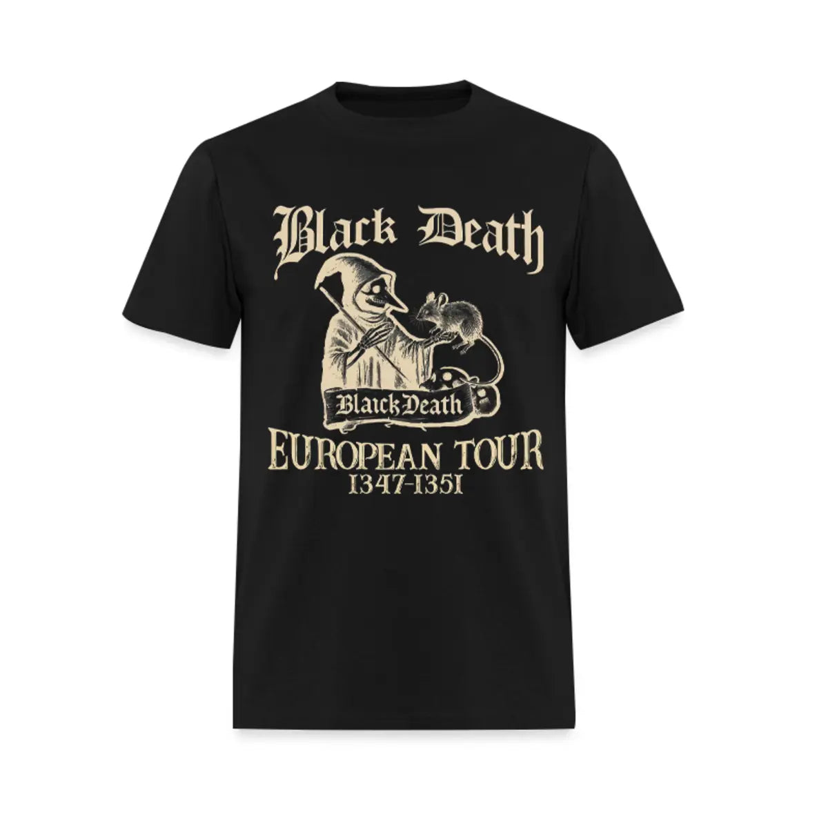 Black Death European Tour Tour Printed Men's T-Shirt