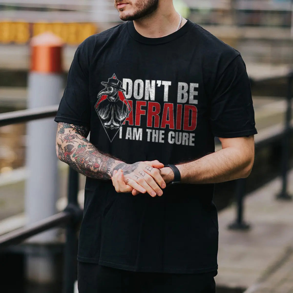 Don't Be Afraid I Am The Cure Printed Men's T-Shirt