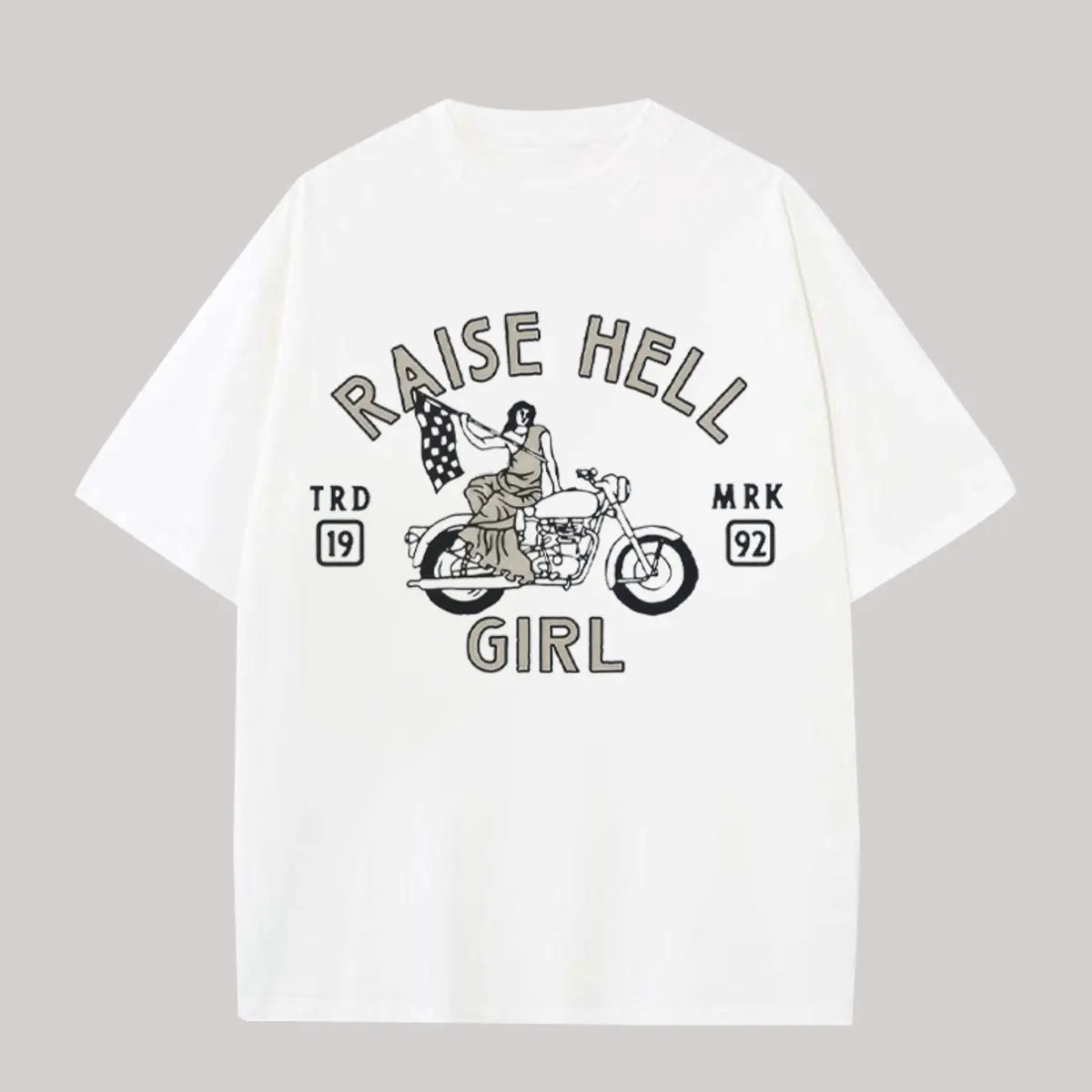 Raise Hell Girl Printed Oversized Unisex T-shirts