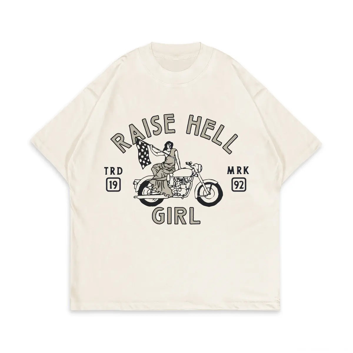 Raise Hell Girl Printed Oversized Unisex T-shirts