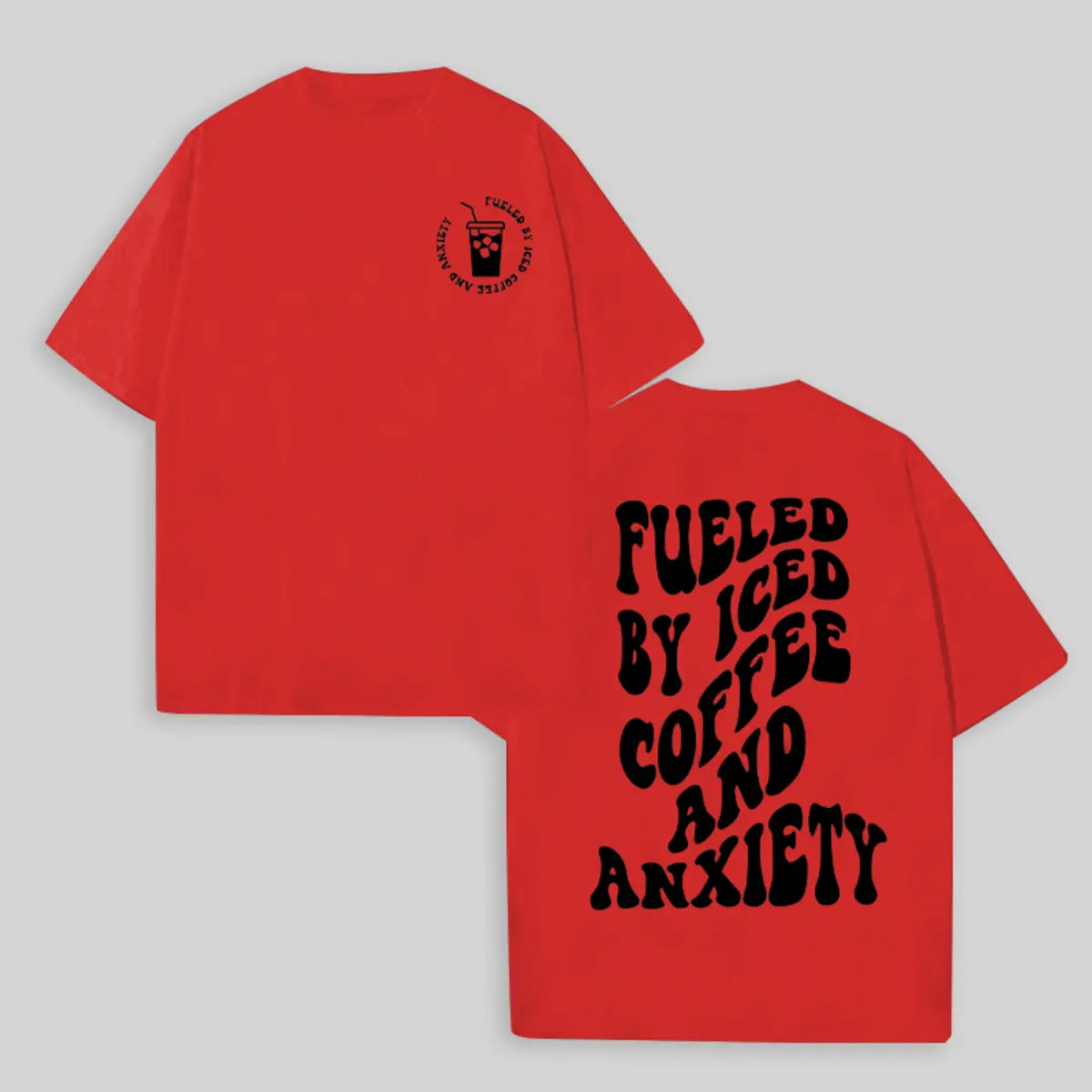 Coffee And Anxiety Printed Oversized Unisex T-shirts