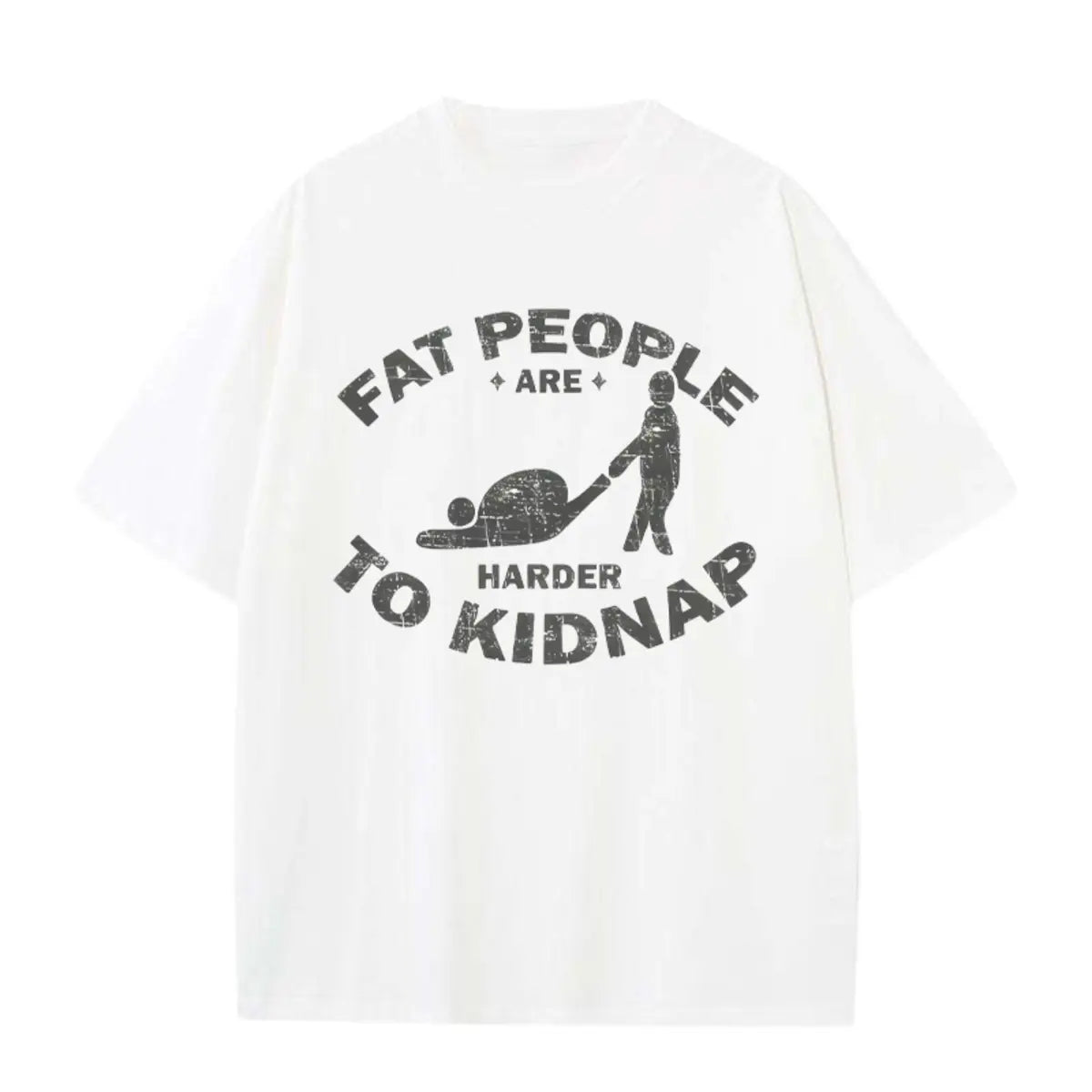 Vintage Fat Positive Printed Oversized Unisex T-shirts