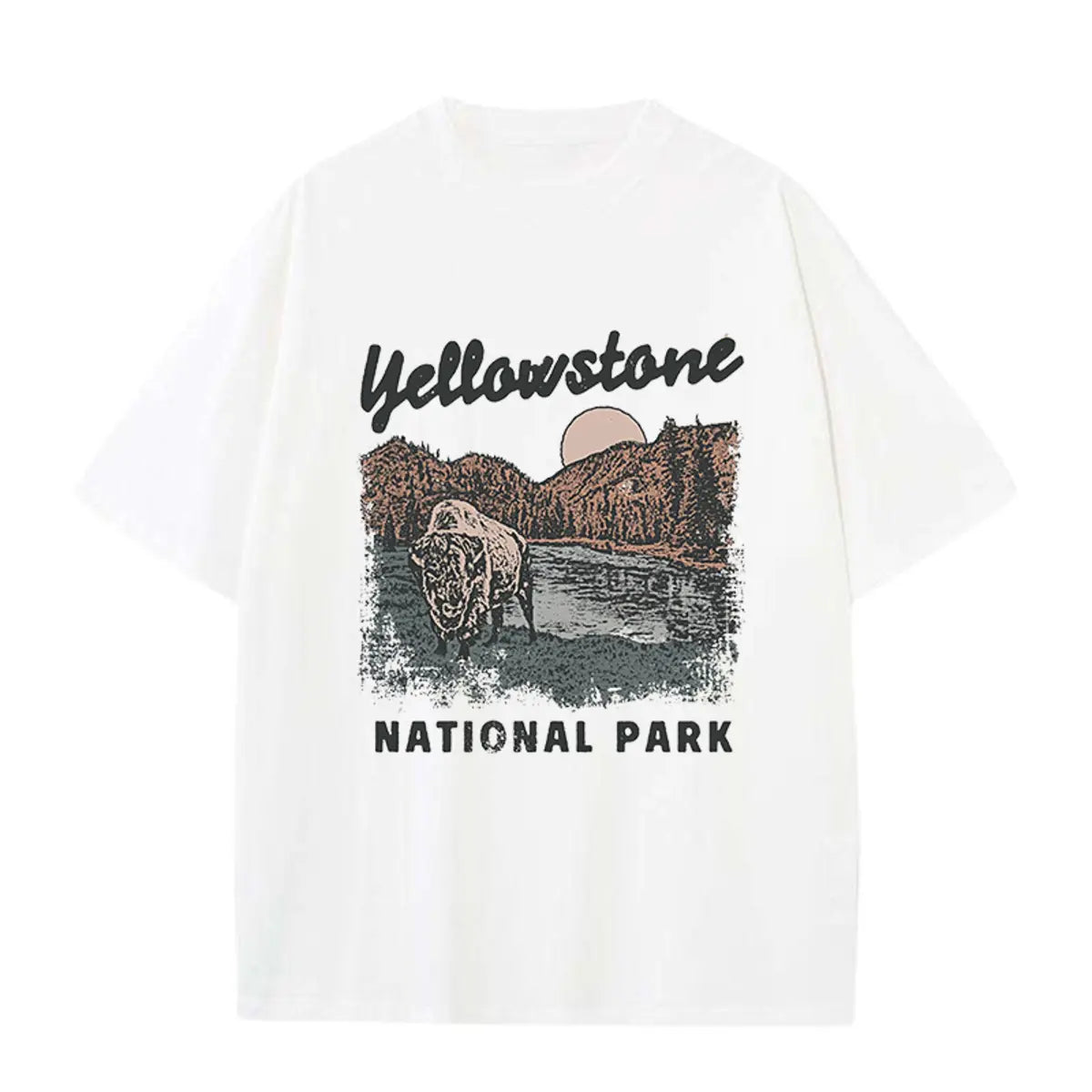 Yellowstone National Park Printed Oversized Unisex T-shirts