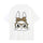 Bunny With Leopard Glasses Printed Oversized Unisex T-shirts