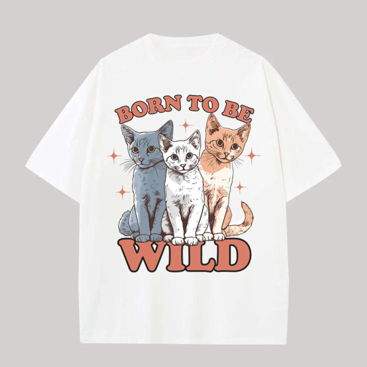 Born To Be Wild Printed Oversized Unisex T-shirts