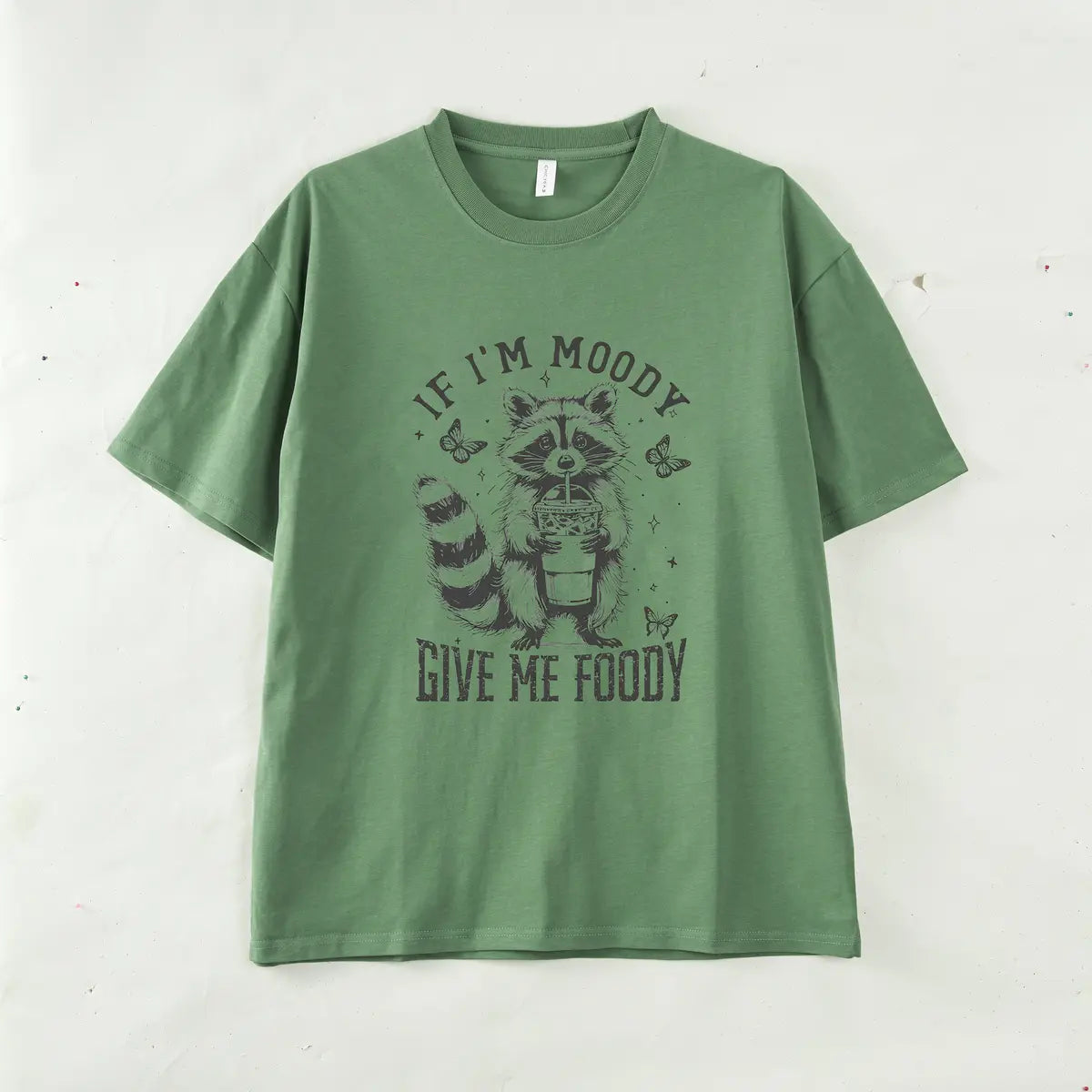 If I'm Moody Give Me Foody Printed Oversized Unisex T-shirts