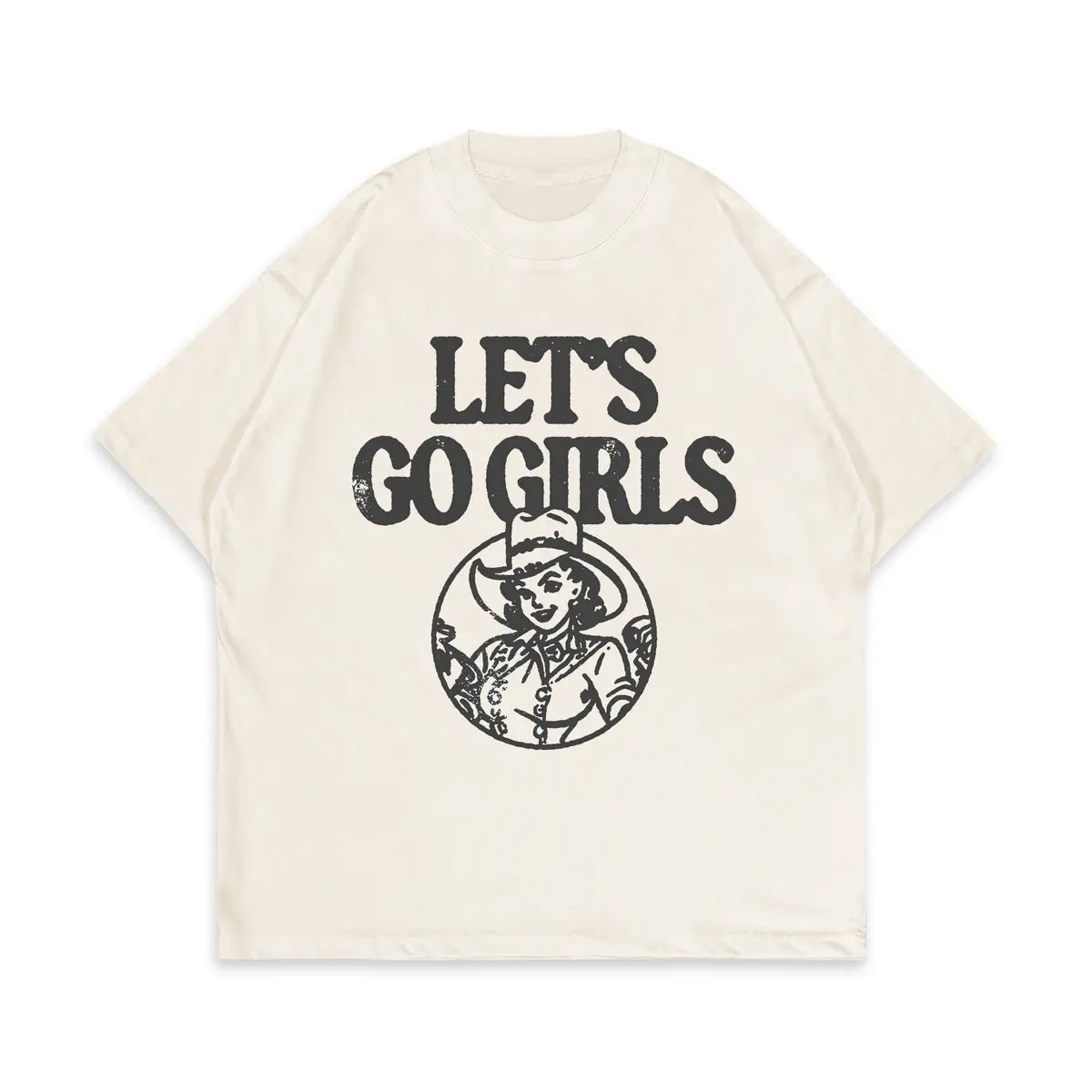 Lets Go Girls Printed Oversized Unisex T-shirts