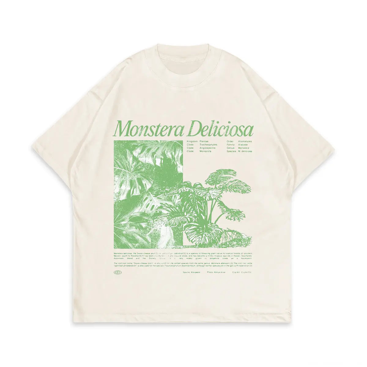 Monstera Printed Oversized Unisex T-shirts