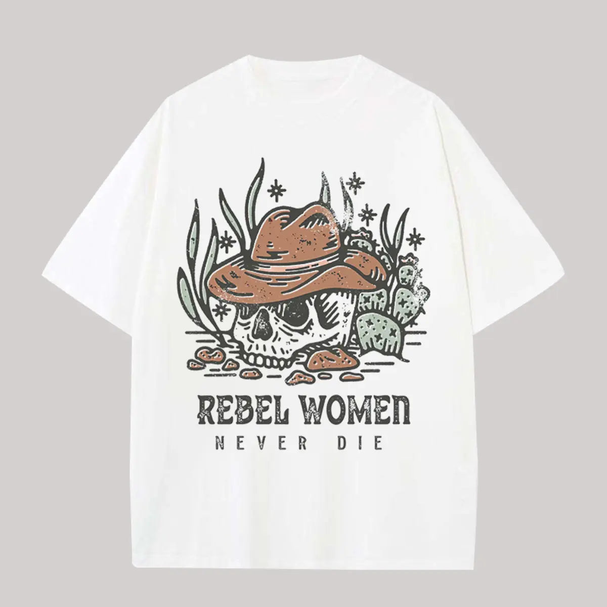 Rebel Women Never Die Printed Oversized Unisex T-shirts