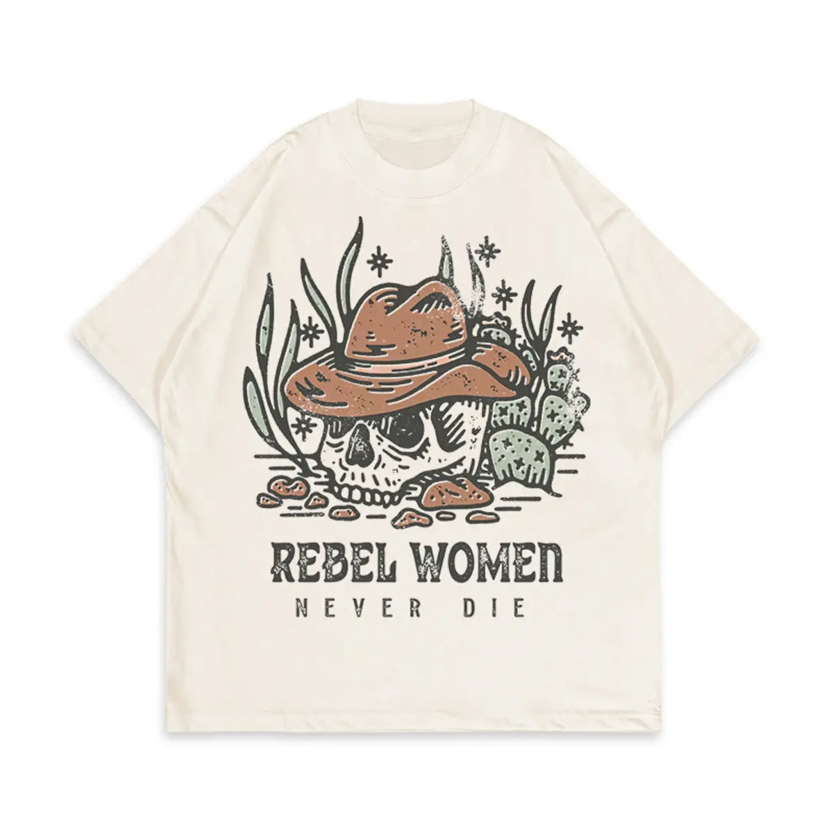 Rebel Women Never Die Printed Oversized Unisex T-shirts