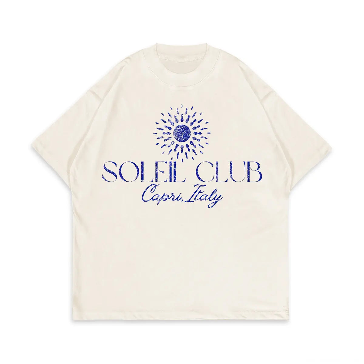 Soleil Club Printed Oversized Unisex T-shirts