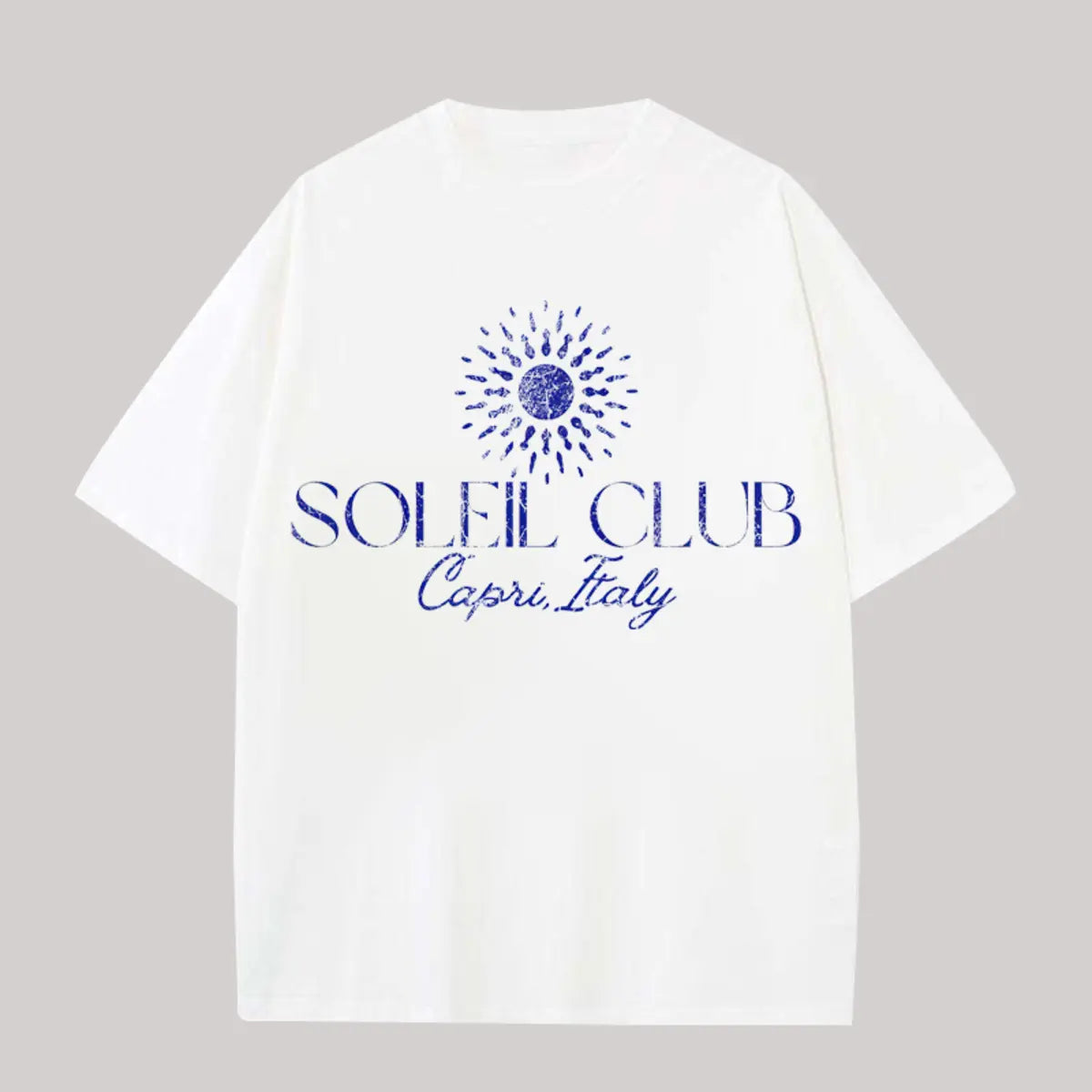 Soleil Club Printed Oversized Unisex T-shirts