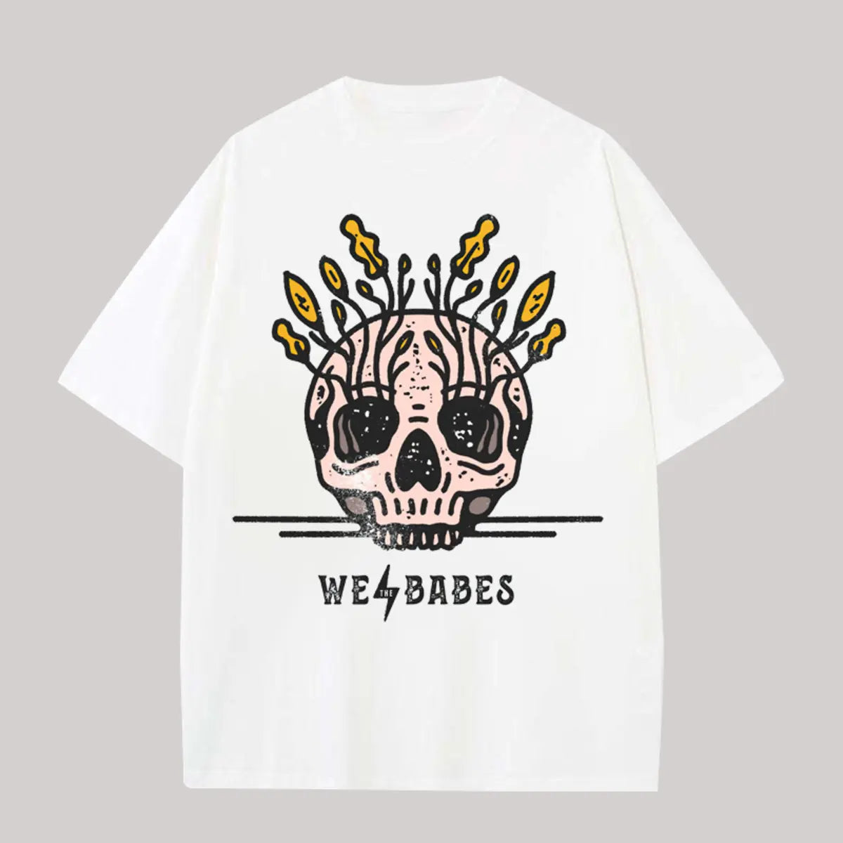 We The Babes Skull Printed Oversized Unisex T-shirts