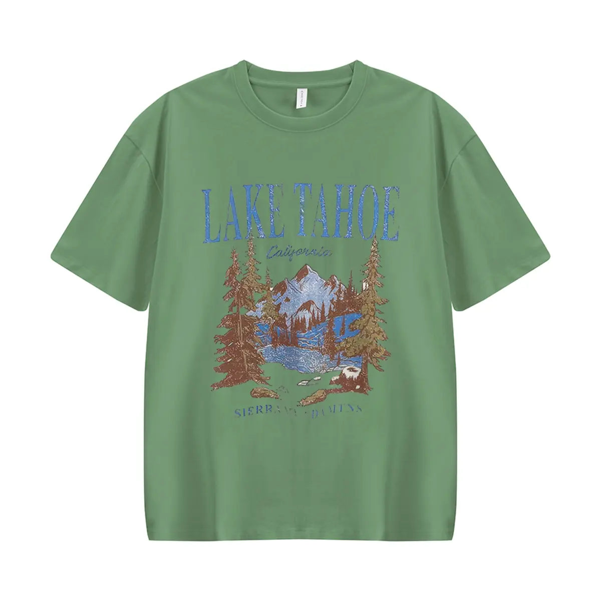 Vintage Lake Tahoe Printed Oversized Unisex T-shirts