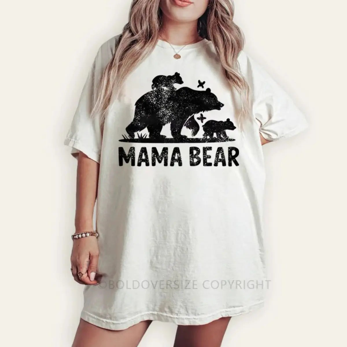 Vintage Mama Bear Printed Oversized Unisex T-shirts